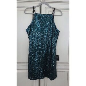 Lulus‎ Sequins Bodycon Mini Sexy Party Dress Emerald Green Sz Xl Club Dazzle
